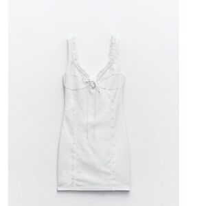 Zara Short Lace Dress with Tie